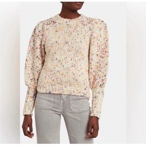 Ulla Johnson Moxie Pullover Sweater Puff Sleeve Wool Knit Women Multi Size P
